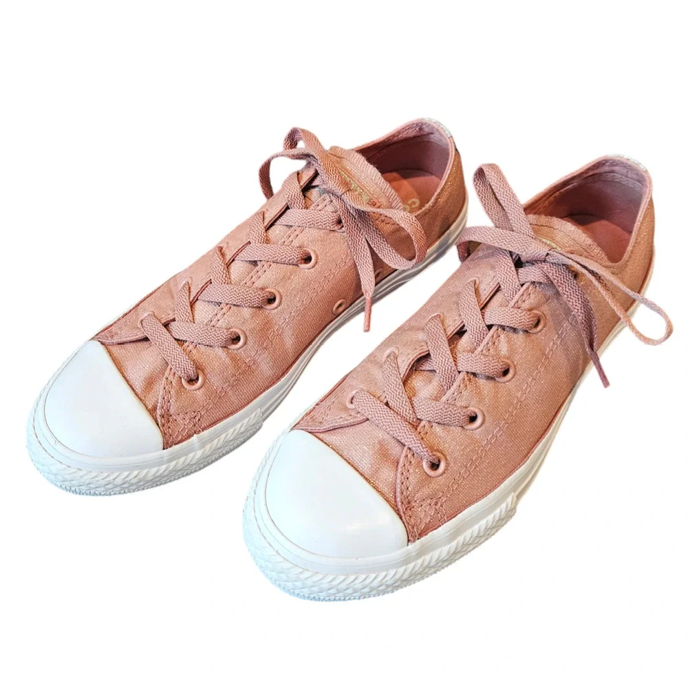 Converse Chuck Taylor All Star Ox Rust Pink Sparkles Junior Size 4